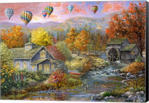 Framed Autumn Creek Mill Print