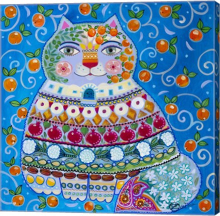 Framed Folk Oriental Print