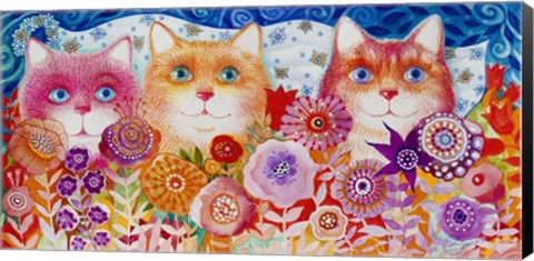 Framed Magic Cats 2 Print