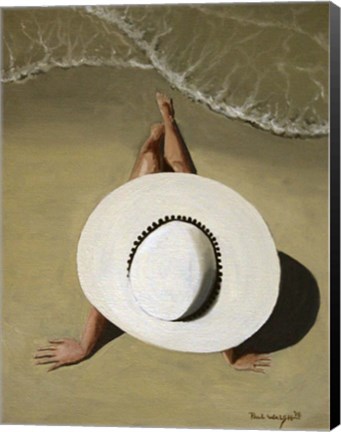 Framed Beach Hat Print
