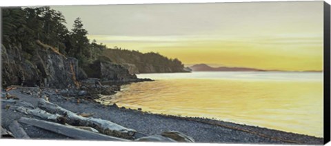 Framed Last Beach Evening Print