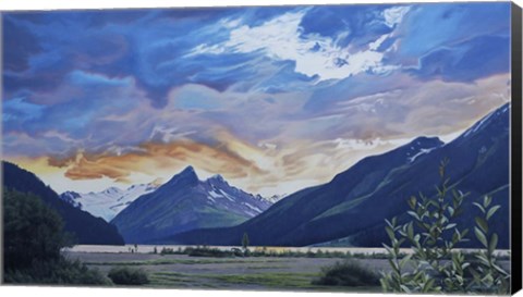 Framed Mountain Evening Print
