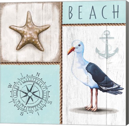 Framed Nautical Beach Print