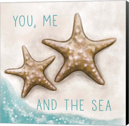 Framed You, Me and the Sea Print