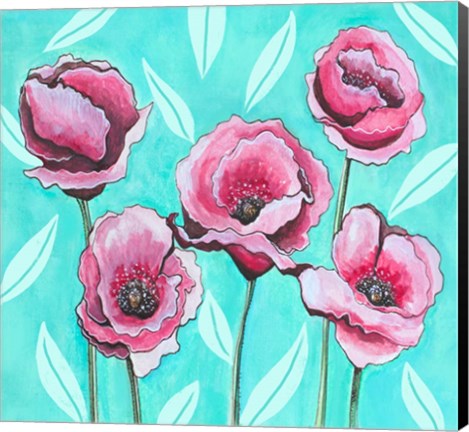 Framed Pink Poppies III Print