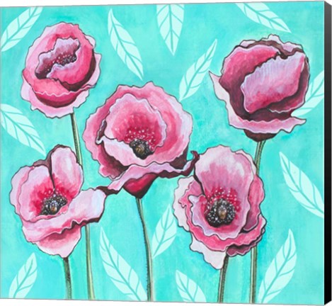 Framed Pink Poppies IV Print