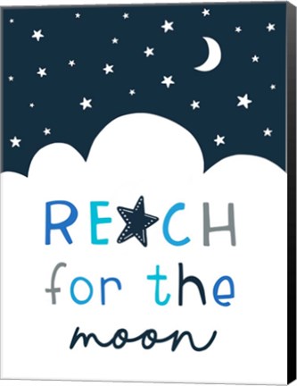 Framed Reach for the Moon Print