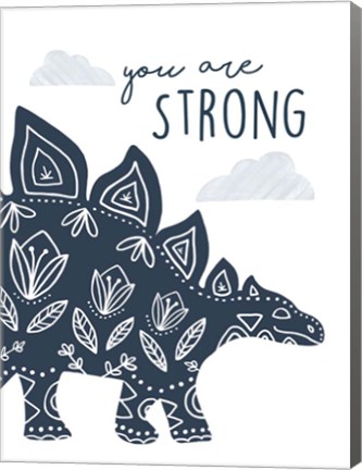 Framed You Are Strong Dino Print