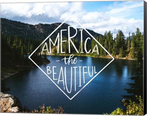 Framed America the Beautiful Print