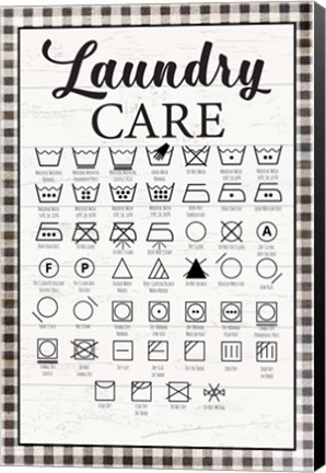 Framed Laundry Instructions Print