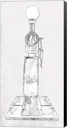 Framed Fuel Station Sketch No. 4 Print