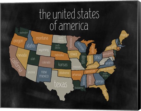 Framed State Map III Print