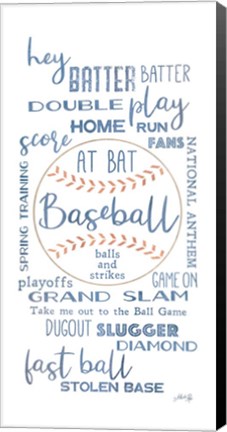 Framed Baseball Phrases Print