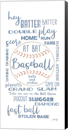 Framed Baseball Phrases Print