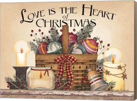 Framed Love is the Heart of Christmas Print