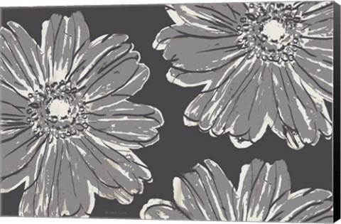 Framed Flower Pop Sketch V-Shades of Grey Print