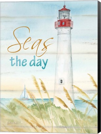 Framed East Coast Lighthouse portrait II-Seas the day Print