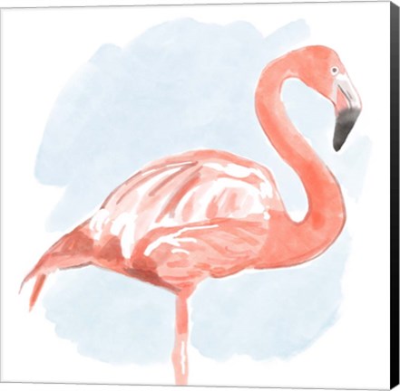 Framed Tropical Flamingo II Print