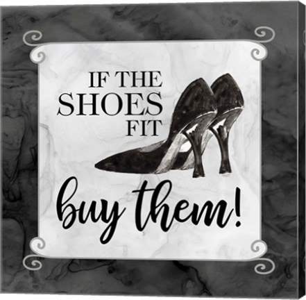 Framed Fashion Humor V-Shoes Fit Print