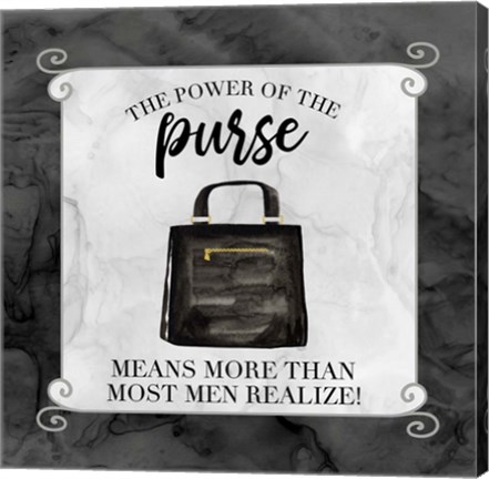 Framed Fashion Humor VI-Power of the Purse Print