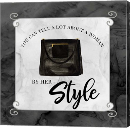 Framed Fashion Humor XII-By Her Style Print