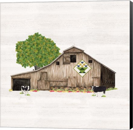 Framed Spring &amp; Summer Barn Quilt I Print