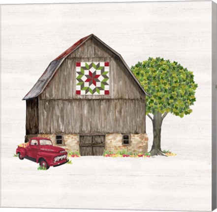 Framed Spring &amp; Summer Barn Quilt II Print