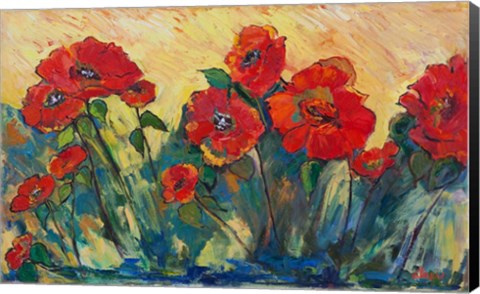 Framed Flamboyant Poppies Print