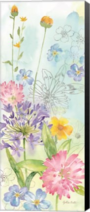 Framed Wildflower Mix Vertical I Print