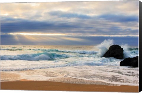 Framed Beach at Big Sur Print