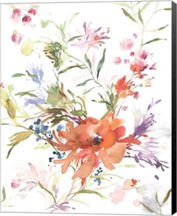 Framed Breezy Florals IV Print