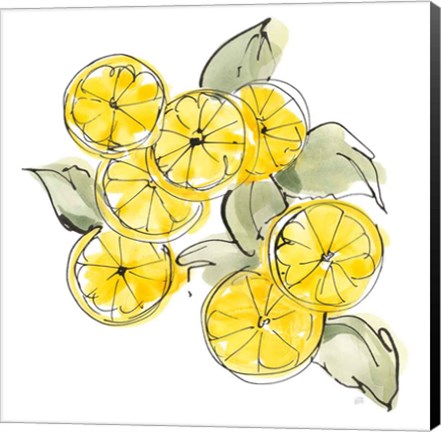 Framed Cut Lemons I Print