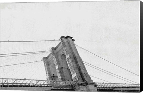 Framed Brooklyn Bridge From Below Print