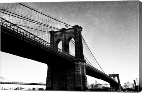 Framed Bridge of Brooklyn BW I Print