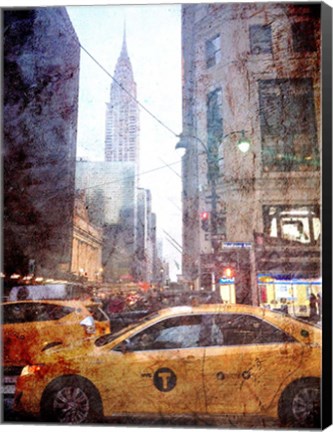 Framed Rainy Madison Avenue Print