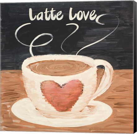 Framed Latte Love Square Print