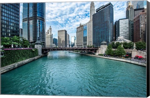 Framed Chicago River View Print