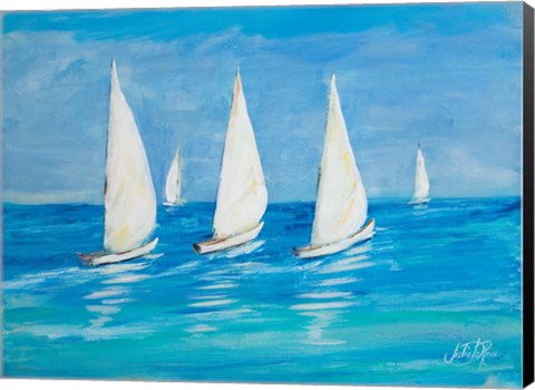 Framed Sailboats II Print