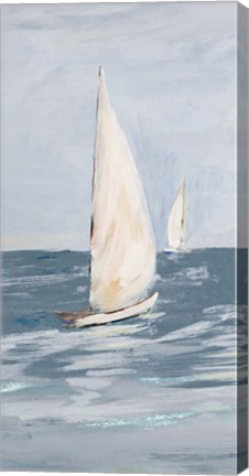 Framed Coast Sailing II Print