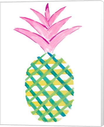 Framed Punched Up Pineapple II Print