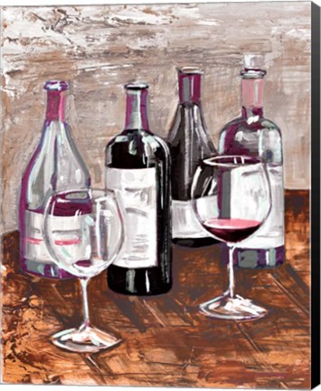 Framed Drink At The Wine Bar Print
