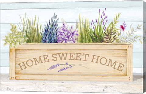 Framed Lavender &amp; Wood Planter Home Print