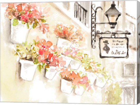 Framed Paris Flowerpots Print