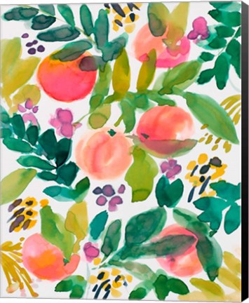 Framed Garden Peaches Print