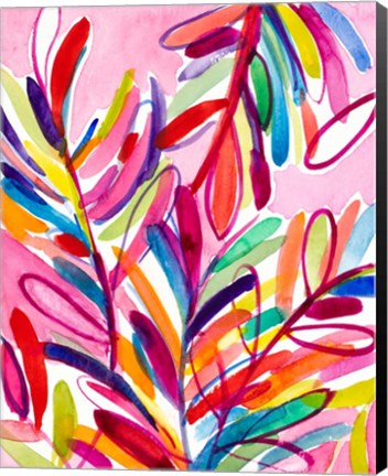 Framed Kaleidoscope Leaves Print