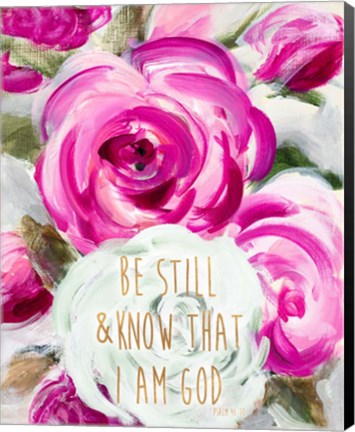 Framed Be Still Summer Garden Print
