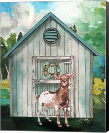 Framed Goat Shed I Print