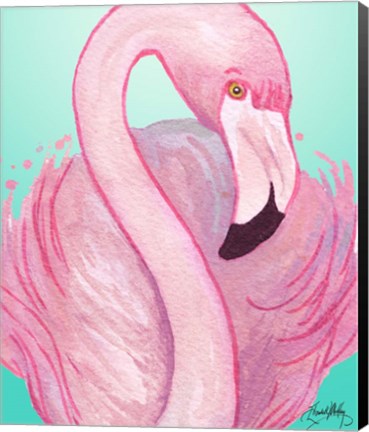 Framed Flamingo Portrait Print