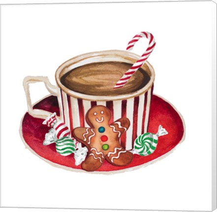 Framed Gingerbread and a Mug Full of Cocoa III Print