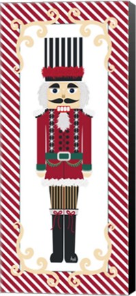 Framed Nutcracker On Red Stripe III Print